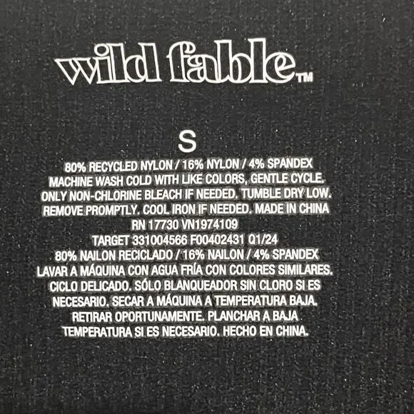 Wild Fable Black Cropped Ribbed Top - Picture 3 of 4